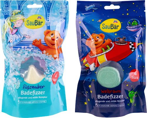 Kinder Badezusatz Badefizzer Eiszauber SauBär