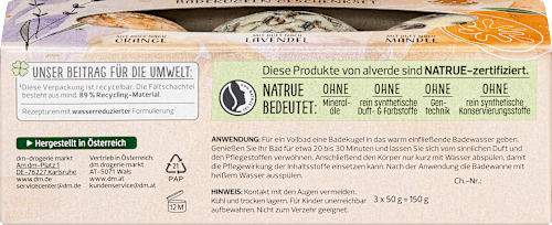 Geschenkset Badekugeln 3tlg alverde NATURKOSMETIK