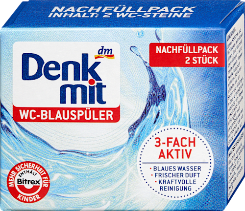 WC-Reiniger Blauspüler Nachfüllpack (2x40g) Denkmit