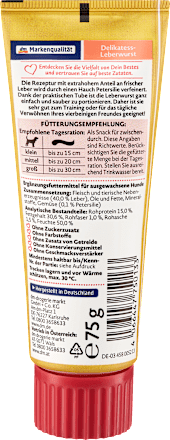 Užina za odrasle pse - jetra i peršun u tubi DEIN BESTES