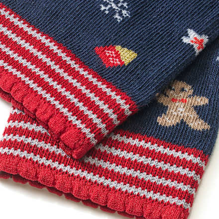 Leggings mit Weihnachts-Muster, blau, Gr. 74/80 PUSBLU