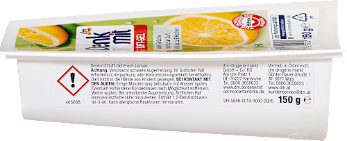 Lufterfrischer Duft-Gel Fresh Lemon Denkmit