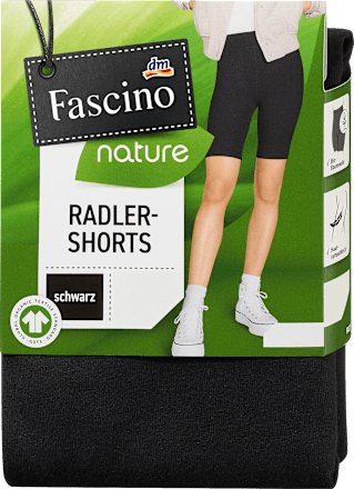 Radler Shorts mit Bio-Baumwolle schwarz Gr. 46/48 Fascino
