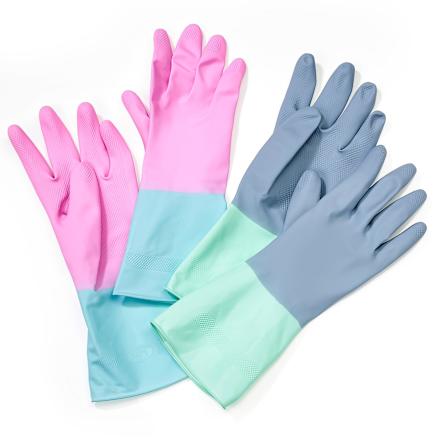 Živobarvne rokavice iz naravnega lateksa Komfort (2 para), srednje Profissimo