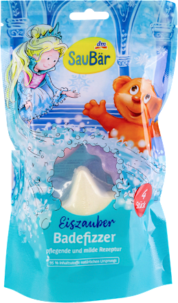 Geschenset Kinder Badezusatz Badefizzer (4x50 g) SauBär