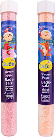 Kinder Badezusatz Badesalz  Röhrchen Wintermagie Weihnachten SauBär