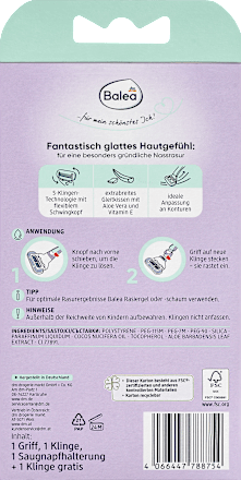 5 Klingen Rasierer Fantastique Balea