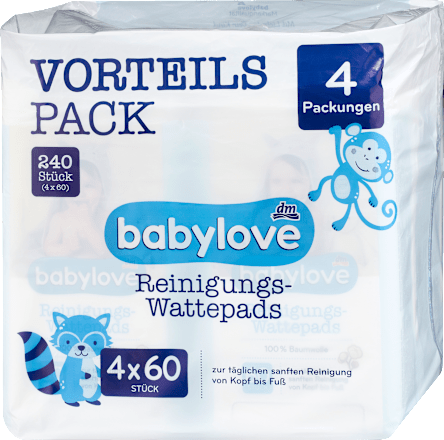 Dischetti di cotone per bambini, confezione risparmio assort. babylove