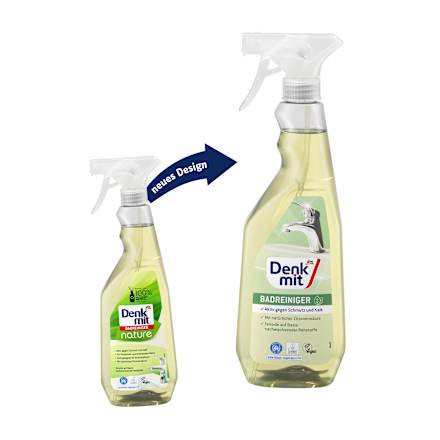 Fürdőszobai tisztítószer megújuló alapanyagokból származó tenzidekkel Denkmit