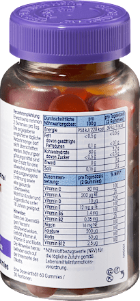 multivitamínové gumové bonbóny 60 ks Mivolis