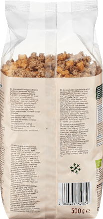 Bio hrustljavi muesli s sušenimi jabolki in praženimi mandlji dmBio