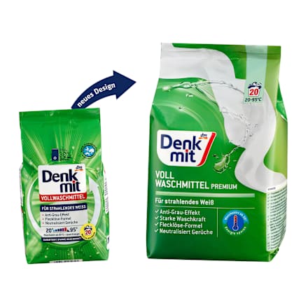 Detergent rufe albe pudră Ultra 20 spălări Denkmit