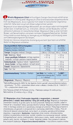 Magnesium-Citrat 400 Portionsbeutel Mivolis