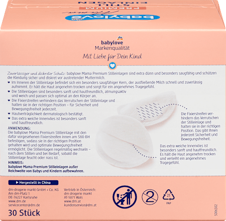 Stilleinlagen weiß (15 Paar) babylove Mama