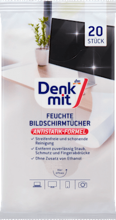 DenkmitFeuchte Reinigungstücher für Bildschirm, 20 St