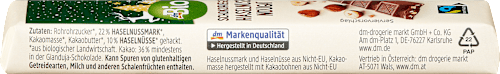 Schokoriegel, Haselnuss-Nougat dmBio