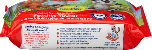Feuchttücher Wisch-Wasch-Tücher, Reisegröße SauBär