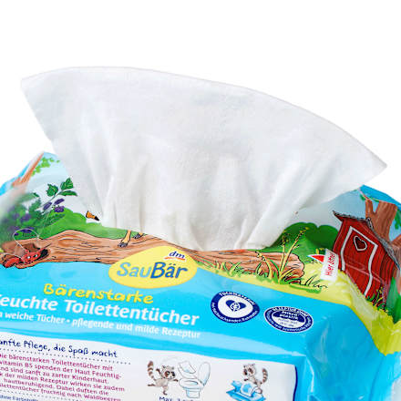 Dječji vlažni toaletni papir – bobičasto voće, 2 x 60 kom. SauBär