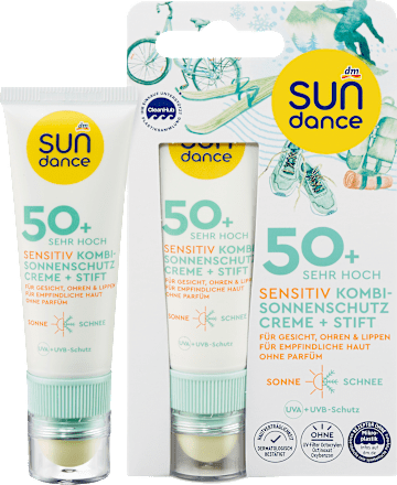 Sonnenschutz Kombi Gesicht Creme + Stift Sensitiv LSF50+ (25ml + 3g) SUNDANCE