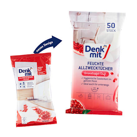 Feuchte Allzwecktücher Granatapfel Denkmit