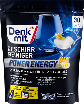 DenkmitGeschirrspülmittel-Caps Power Energy, 30 St