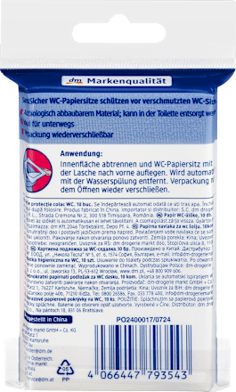 Jednokratni papirnati podložak za WC dasku Sanft&Sicher