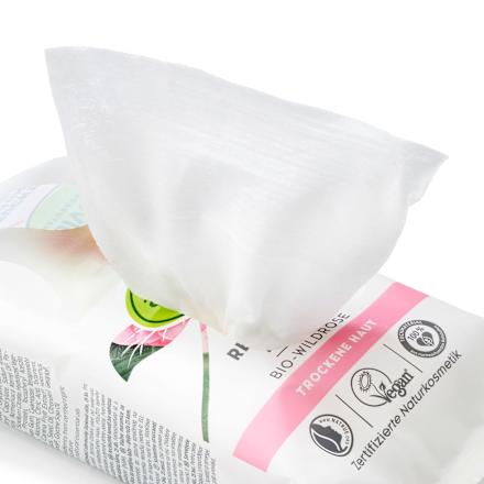 Vlažne maramice za čišćenje lica za osetljivu kožu - divlja ruža alverde NATURKOSMETIK