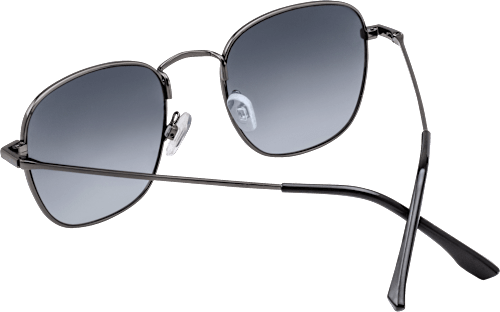 Sonnenbrille Erwachsene graues Metallgestell, schwarz getönte Gläser SUNDANCE