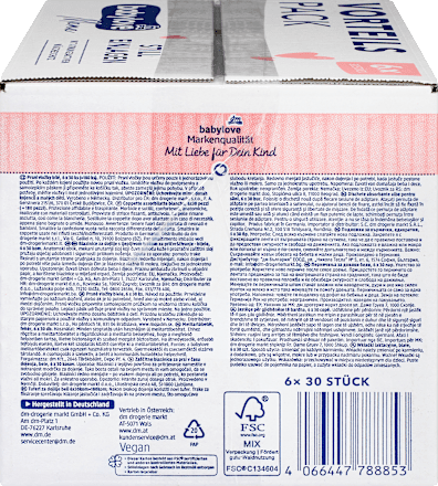 prsní vložky bílé (6x30 ks) babylove Mama