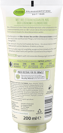 Körperlotion Naturschatz Grüner Tee & Zitrone alverde NATURKOSMETIK