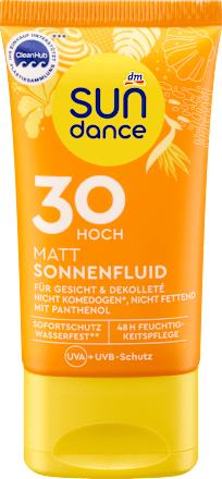 Matt fluid za zaštitu od sunca za lice i dekolte SPF 30 SUNDANCE