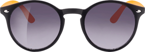 Sonnenbrille Kinder schwarz mit orangen Bügeln SUNDANCE