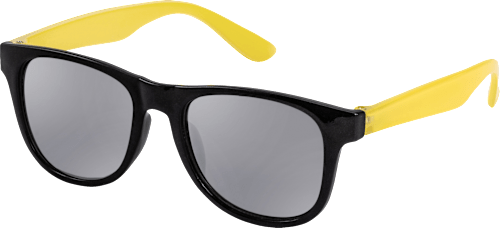 Sonnenbrille Junior schwarz mit gelben Bügeln SUNDANCE