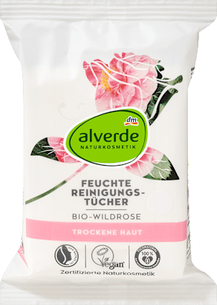 Arctisztító kendő bio vadrózsakivonattal száraz bőrre alverde NATURKOSMETIK