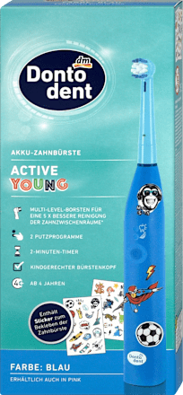 Periuță de dinți cu baterii Active Young albastru Dontodent