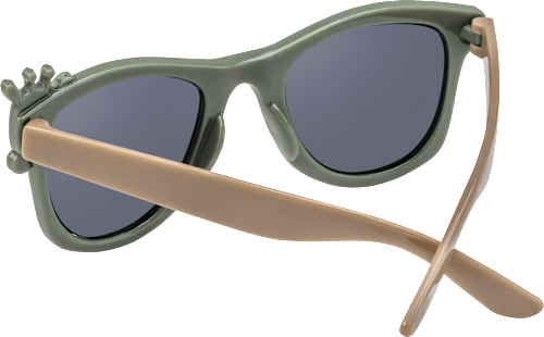 Sonnenbrille Kids olivgrünes Gestell mit Giraffe, braune Bügel SUNDANCE