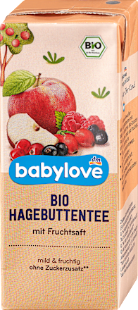 Kindertee Hagebutte mit Fruchtsaft babylove