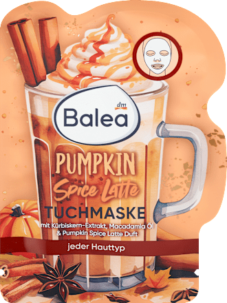 Maska za obraz v obliki krpice Pumpkin Spice Latte Balea