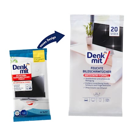 Vlažne krpice za čiščenje zaslonov Denkmit