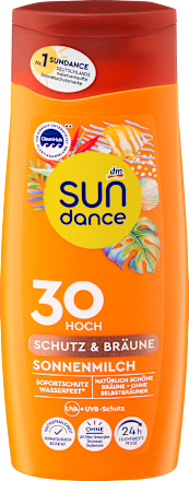 Слънцезащитно мляко за защита и тен SPF 30 sundance