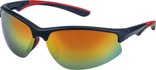 Sunčane naočale za odrasle - poluokvir, crno-crvene SUNDANCE