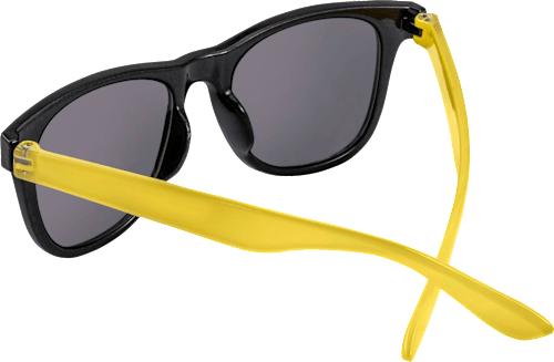 Sonnenbrille Junior schwarz mit gelben Bügeln SUNDANCE