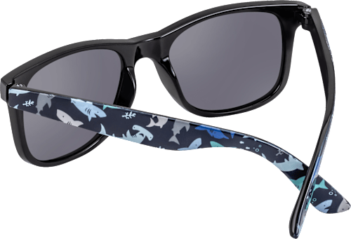 Sonnenbrille Junior schwarz mit Haien SUNDANCE