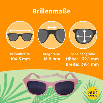 Sunčane naočale za djecu, roze sa zaštitnom trakom SUNDANCE