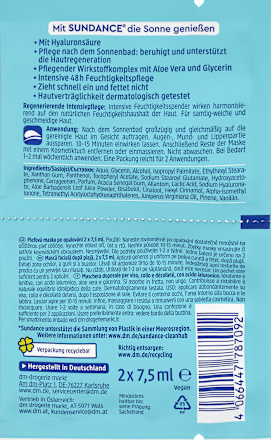 Maska za nego kože po sončenju s hialuronsko kislino, 2 × 7,5 ml sundance