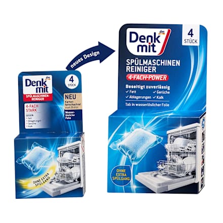 Mosogatógép-tisztító tabletta 4-szeres erővel Denkmit