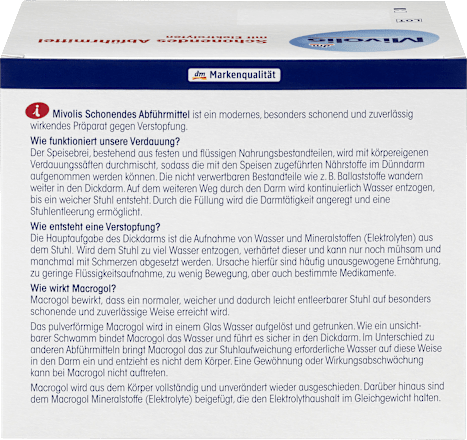 Schonendes Abführmittel mit Elektrolyten Mivolis