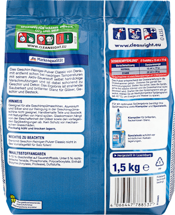 Spülmaschinen-Pulver, 100 Spülgänge Denkmit