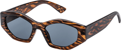 Sonnenbrille Erwachsene braunes Exotendesign, eckiges Gestell SUNDANCE