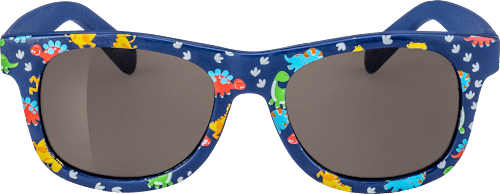 Sonnenbrille Kids dunkelblaues Gestell mit bunten Dinos SUNDANCE